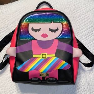 Betsey Johnson LBMINDY Rainbow 🌈 Girl Backpack